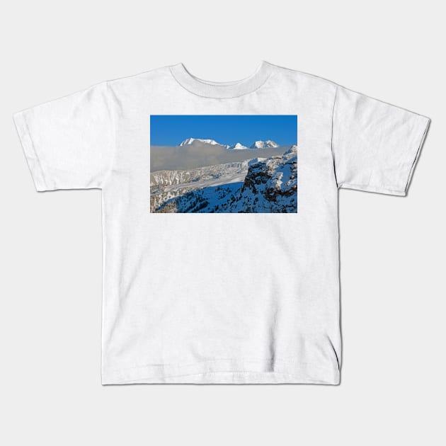 Courchevel 3 Valleys French Alps France Kids T-Shirt by AndyEvansPhotos